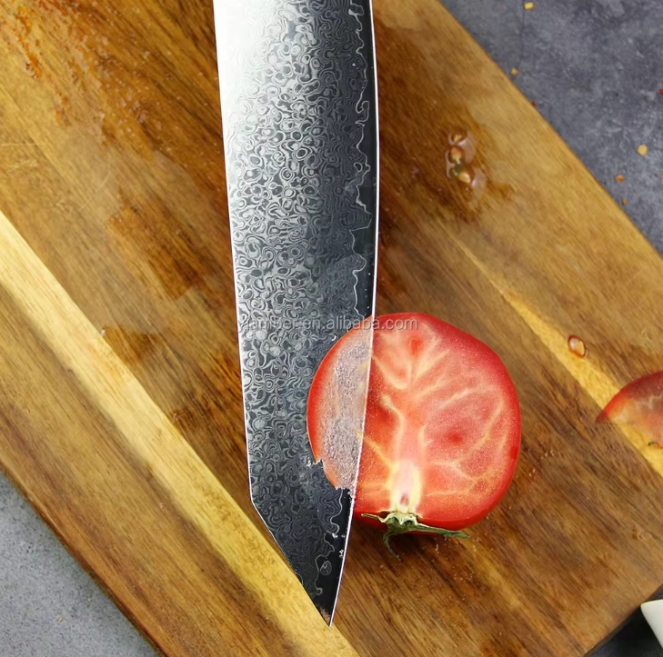 TRIBAL MAPLE WOOD DAMASCUS KNIFE