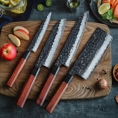TRIBAL EBONY WOOD KNIFE SET