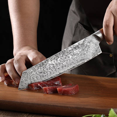 TRIBAL OLIVE WOOD DAMASCUS KNIFE SET