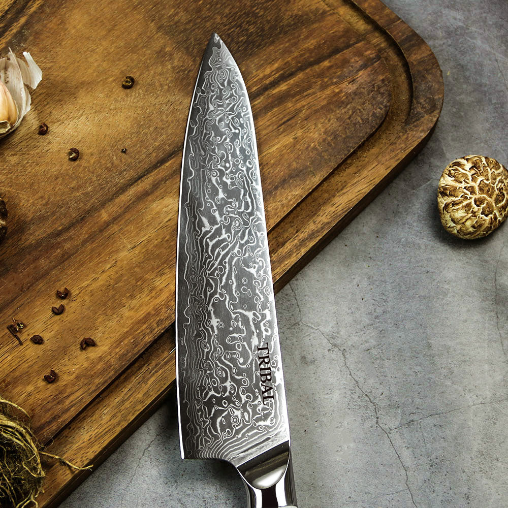 Tribal White Turquoise Chef Knife