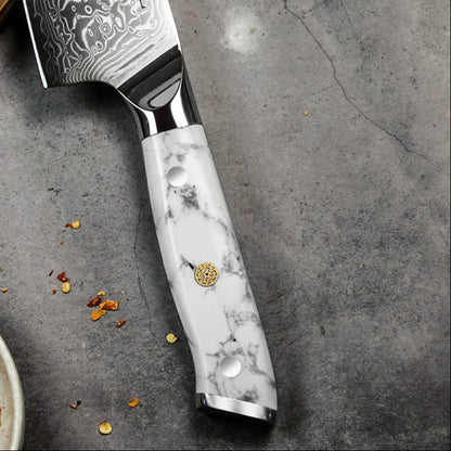Tribal White Turquoise Chef Knife