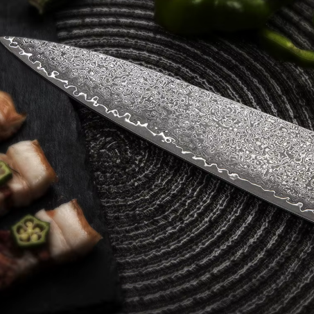TRIBAL BURL WOOD HANDLE CHEF KNIFE